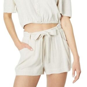 Bobi BLACK Tie Belt Shorts Drawstring Closure Oatmeal Size XS NWT